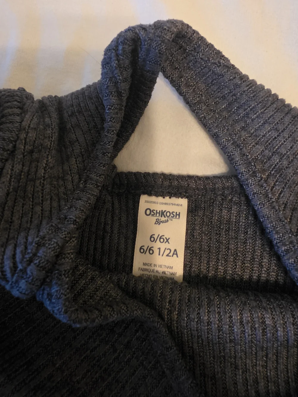 OshKosh B'gosh Dress- Charcoal Gray Knit Top with Floral Bottom